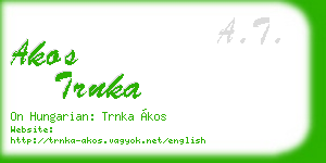 akos trnka business card